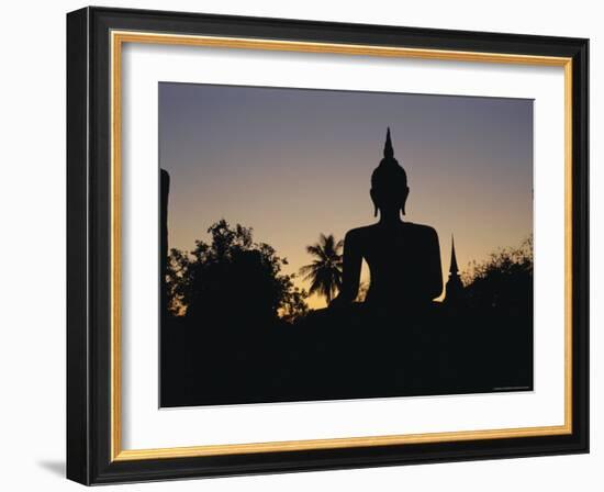 Buddha Statue in the Historical Park, Old Sukothai / Muang Kao, Sukothai, Thailand, Asia-Gavin Hellier-Framed Photographic Print