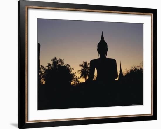 Buddha Statue in the Historical Park, Old Sukothai / Muang Kao, Sukothai, Thailand, Asia-Gavin Hellier-Framed Photographic Print