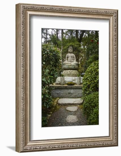 Buddha Statue in the Ryoan-Ji Temple, UNESCO World Heritage Site, Kyoto, Japan, Asia-Michael Runkel-Framed Photographic Print