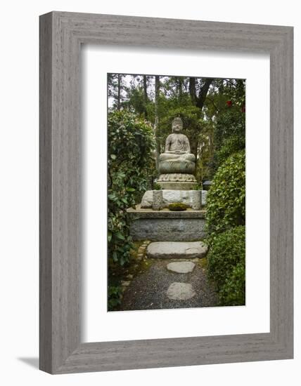 Buddha Statue in the Ryoan-Ji Temple, UNESCO World Heritage Site, Kyoto, Japan, Asia-Michael Runkel-Framed Photographic Print