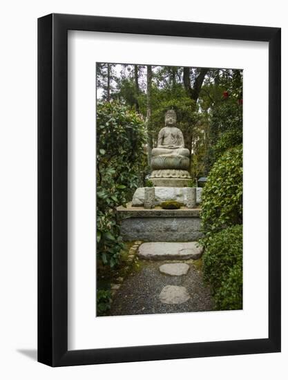 Buddha Statue in the Ryoan-Ji Temple, UNESCO World Heritage Site, Kyoto, Japan, Asia-Michael Runkel-Framed Photographic Print