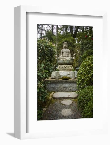 Buddha Statue in the Ryoan-Ji Temple, UNESCO World Heritage Site, Kyoto, Japan, Asia-Michael Runkel-Framed Photographic Print