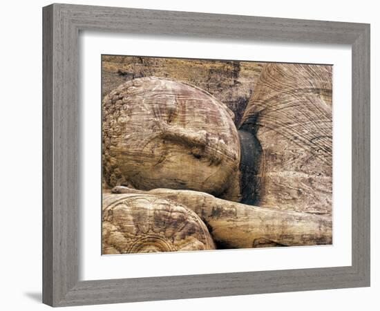 Buddha Statue, Parinirvana, Sri Lanka-Peter Adams-Framed Photographic Print