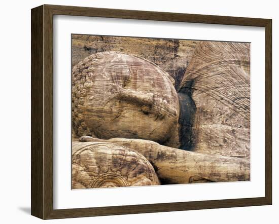 Buddha Statue, Parinirvana, Sri Lanka-Peter Adams-Framed Photographic Print