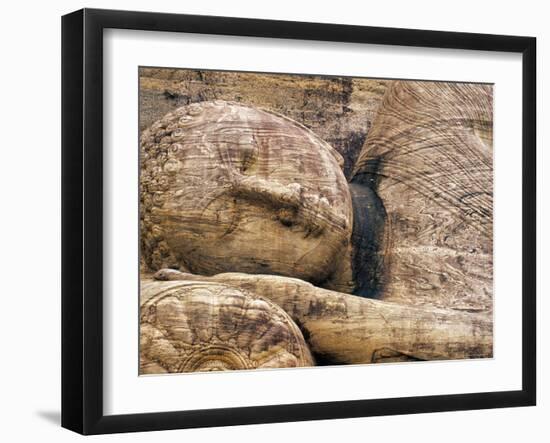 Buddha Statue, Parinirvana, Sri Lanka-Peter Adams-Framed Photographic Print