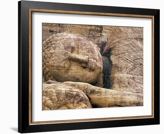 Buddha Statue, Parinirvana, Sri Lanka-Peter Adams-Framed Photographic Print