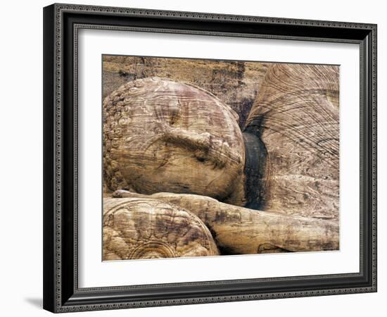 Buddha Statue, Parinirvana, Sri Lanka-Peter Adams-Framed Photographic Print