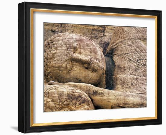 Buddha Statue, Parinirvana, Sri Lanka-Peter Adams-Framed Photographic Print