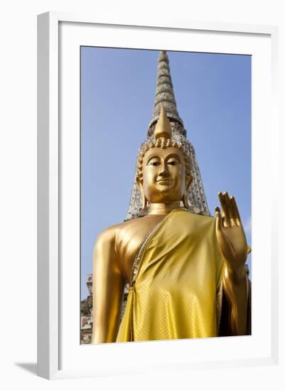 Buddha Statue, Temple of the Dawn (Wat Arun) in Bangkok Thailand-Peter Adams-Framed Photographic Print