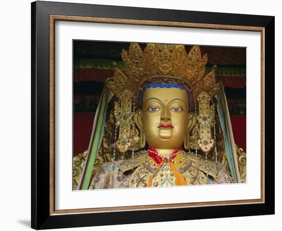 Buddha Statue, Xiaozhao Temple, Lhasa, Tibet, China, Asia-Gavin Hellier-Framed Photographic Print