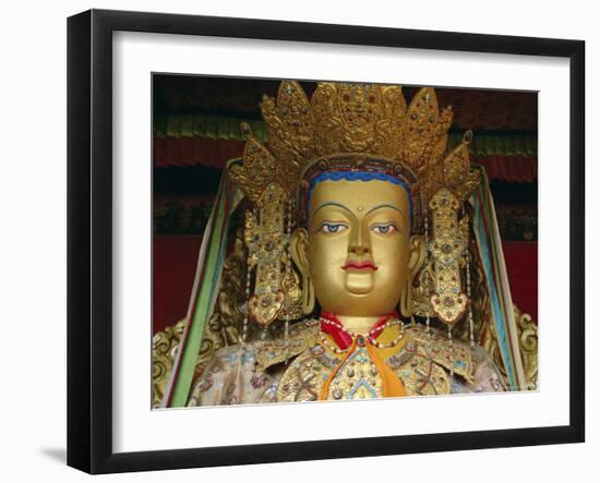 Buddha Statue, Xiaozhao Temple, Lhasa, Tibet, China, Asia-Gavin Hellier-Framed Photographic Print