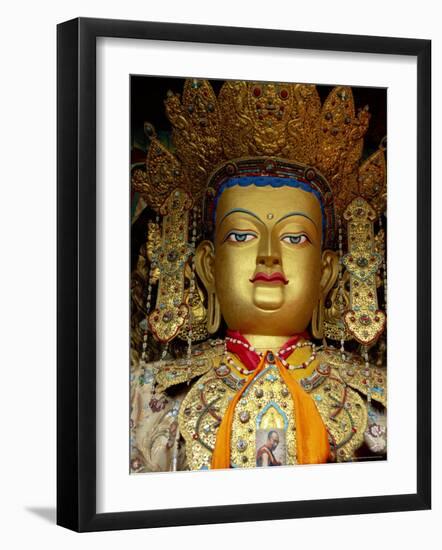 Buddha Statue, Xiaozhao Temple, Lhasa, Tibet-Gavin Hellier-Framed Photographic Print