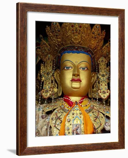 Buddha Statue, Xiaozhao Temple, Lhasa, Tibet-Gavin Hellier-Framed Photographic Print