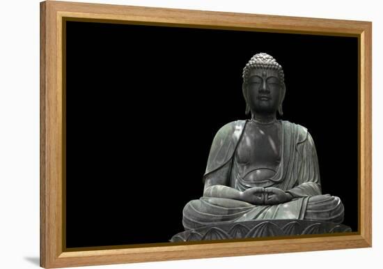 Buddha Statue-videowokart-Framed Stretched Canvas