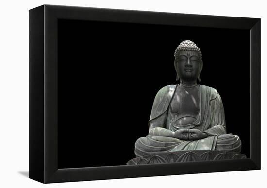 Buddha Statue-videowokart-Framed Stretched Canvas