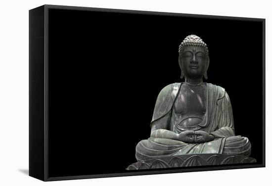 Buddha Statue-videowokart-Framed Stretched Canvas