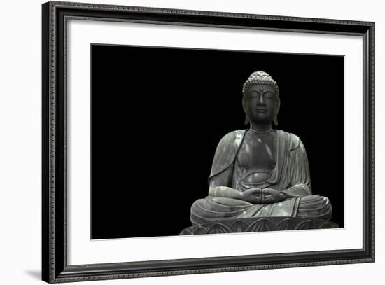 Buddha Statue-videowokart-Framed Art Print