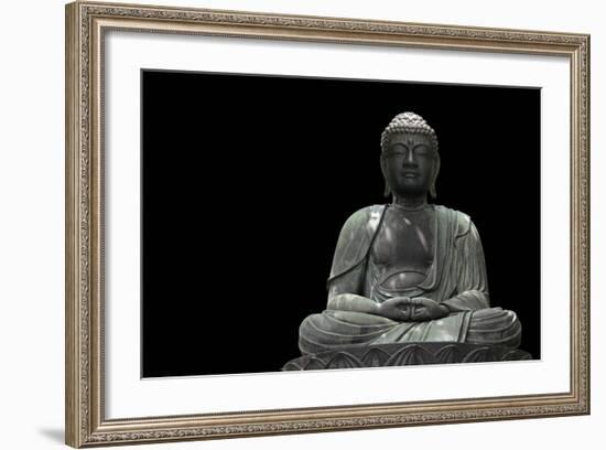 Buddha Statue-videowokart-Framed Art Print