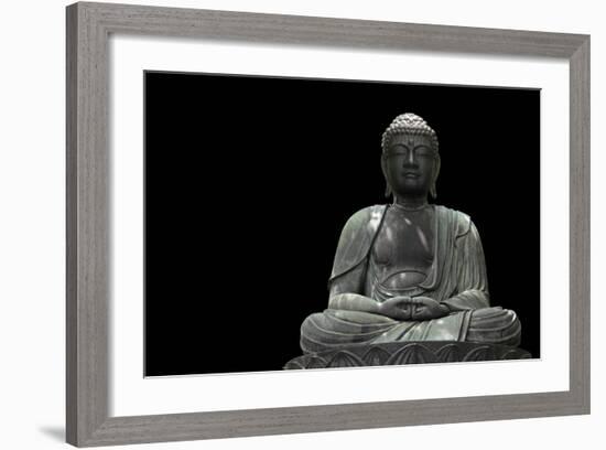 Buddha Statue-videowokart-Framed Art Print