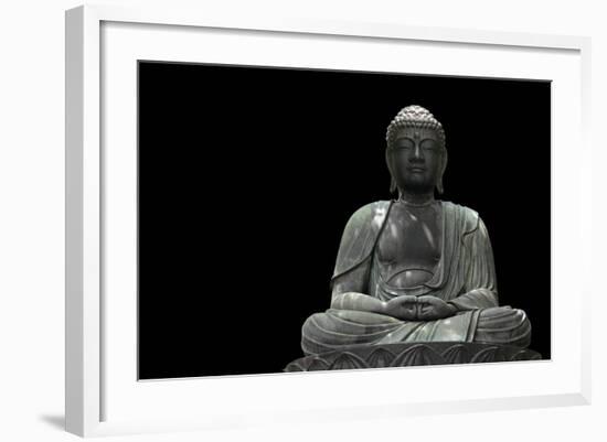 Buddha Statue-videowokart-Framed Art Print