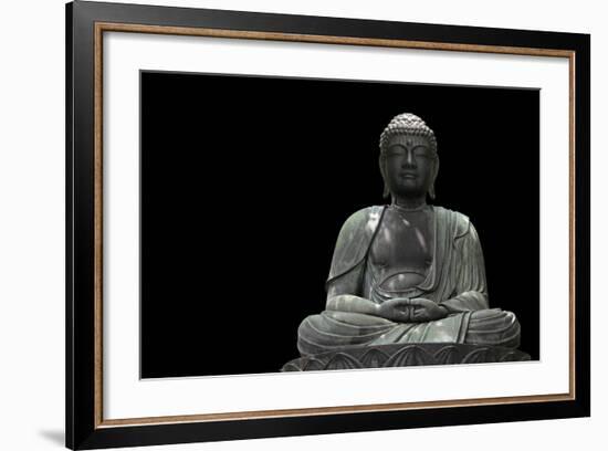 Buddha Statue-videowokart-Framed Art Print