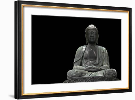 Buddha Statue-videowokart-Framed Art Print