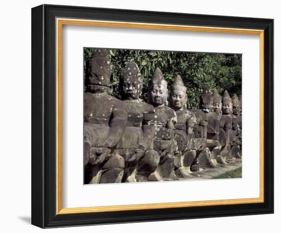 Buddha Statues at the Bayon, Angkor, Cambodia-Keren Su-Framed Photographic Print