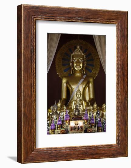Buddha statues in Wat Chedi Luang, Chiang Mai, Thailand, Southeast Asia, Asia-null-Framed Photographic Print