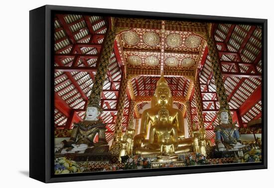 Buddha statues in Wat Suandok, Chiang Mai, Thailand, Southeast Asia, Asia-null-Framed Premier Image Canvas