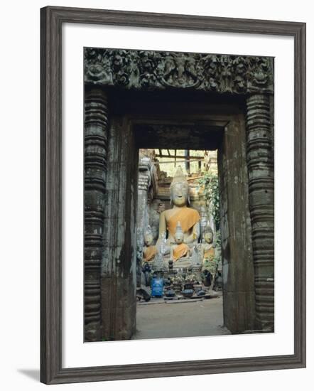 Buddha, Wat Phu, Champasak, Laos, Asia-Bruno Morandi-Framed Photographic Print