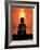 Buddha With Sunset-Wonderful Dream-Framed Art Print