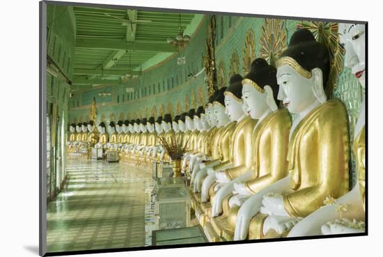 Buddhas in the U Min Thonze Cave Temple, Sagaing Hill, Sagaing, Myanmar (Burma), Southeast Asia-Alex Robinson-Mounted Photographic Print