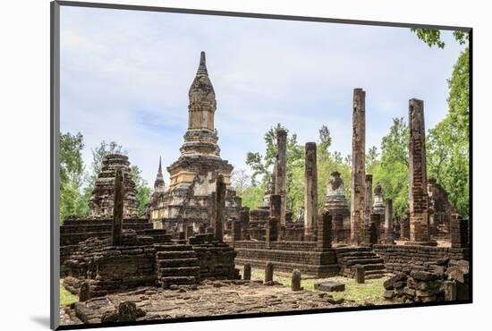 Buddhist chedi (stupa) and temple in Si Satchanalai Historical Park, Sukhothai, UNESCO World Herita-Alex Robinson-Mounted Photographic Print