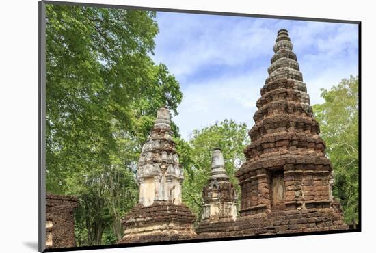 Buddhist chedis (stupas) and temple in Si Satchanalai Historical Park, Sukhothai, UNESCO World Heri-Alex Robinson-Mounted Photographic Print