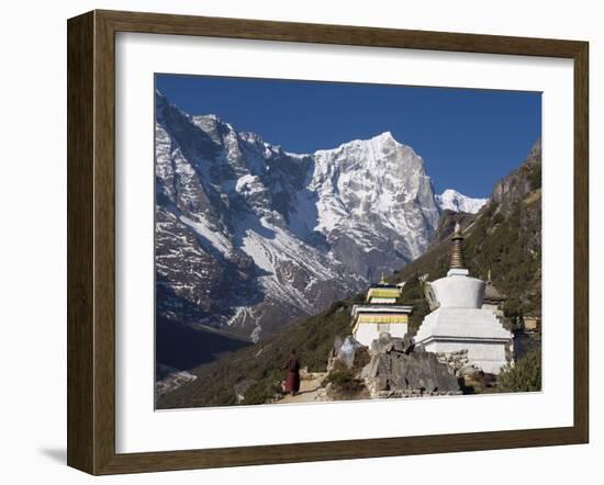 Buddhist Chorten, Thame, Solu Khumbu Everest Region, Sagarmatha National Park, Himalayas-Christian Kober-Framed Photographic Print