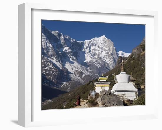 Buddhist Chorten, Thame, Solu Khumbu Everest Region, Sagarmatha National Park, Himalayas-Christian Kober-Framed Photographic Print