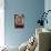 Buddhist holding a picture of the Dalai Lama, Ile de France, France-Godong-Photographic Print displayed on a wall