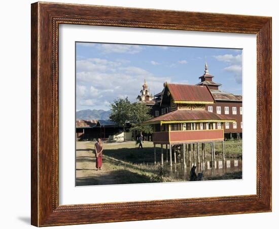 Buddhist Monastery on Inle Lake, Shan State, Myanmar (Burma)-Julio Etchart-Framed Photographic Print