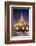 Buddhist Monk at Shwedagon Pagoda (Shwedagon Zedi Daw) (Golden Pagoda) at Night, Myanmar (Burma)-Matthew Williams-Ellis-Framed Photographic Print