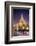 Buddhist Monk at Shwedagon Pagoda (Shwedagon Zedi Daw) (Golden Pagoda) at Night, Myanmar (Burma)-Matthew Williams-Ellis-Framed Photographic Print