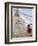 Buddhist Monk Descends the Steps of Boudha, the Tibetan Stupa in Kathmandu, Nepal-Don Smith-Framed Photographic Print