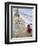 Buddhist Monk Descends the Steps of Boudha, the Tibetan Stupa in Kathmandu, Nepal-Don Smith-Framed Photographic Print