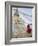 Buddhist Monk Descends the Steps of Boudha, the Tibetan Stupa in Kathmandu, Nepal-Don Smith-Framed Photographic Print