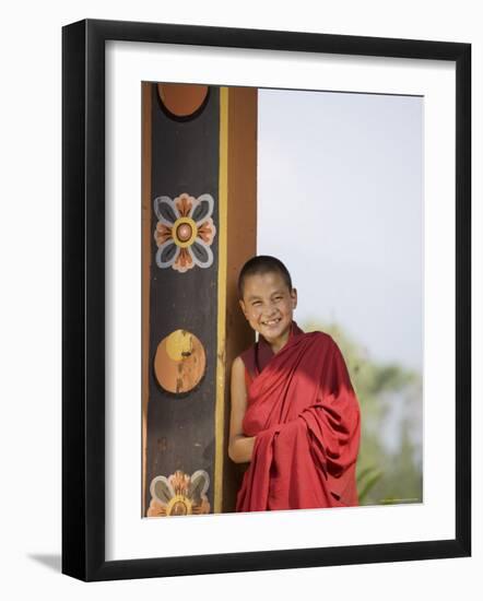 Buddhist Monk, Punakha Dzong, Punakha, Bhutan-Angelo Cavalli-Framed Photographic Print