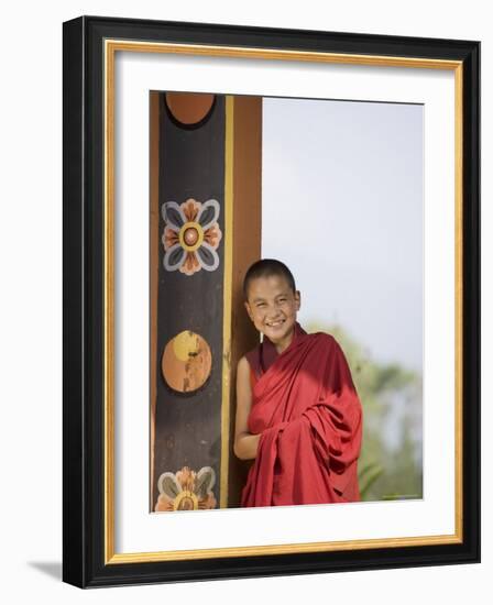 Buddhist Monk, Punakha Dzong, Punakha, Bhutan-Angelo Cavalli-Framed Photographic Print