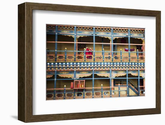 Buddhist Monks at Rinpung Dzong, Paro District, Bhutan, Asia-Jordan Banks-Framed Photographic Print