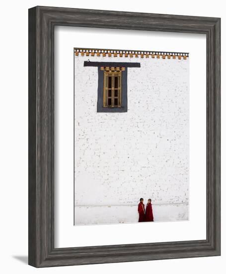 Buddhist Monks, Paro Dzong, Paro, Bhutan-Angelo Cavalli-Framed Photographic Print