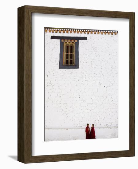 Buddhist Monks, Paro Dzong, Paro, Bhutan-Angelo Cavalli-Framed Photographic Print