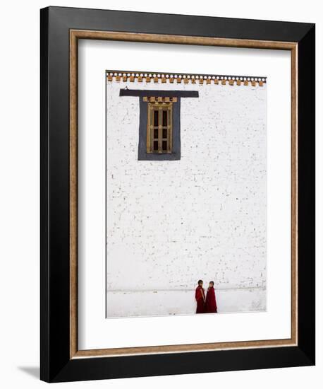 Buddhist Monks, Paro Dzong, Paro, Bhutan-Angelo Cavalli-Framed Photographic Print