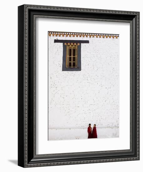 Buddhist Monks, Paro Dzong, Paro, Bhutan-Angelo Cavalli-Framed Photographic Print